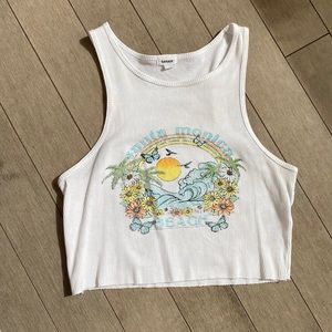 Vintage style top with graphic design